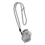 Maxbell Doll Display Bag Dustproof Accessory Clear Zipper Closure Doll Carrying Case Lanyard 70cm Black White Rope
