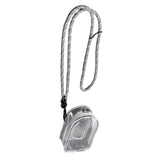 Maxbell Doll Display Bag Dustproof Accessory Clear Zipper Closure Doll Carrying Case Lanyard 70cm Black White Rope