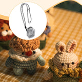 Maxbell Doll Display Bag Dustproof Accessory Clear Zipper Closure Doll Carrying Case Lanyard 70cm Black White Rope