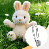 Maxbell Doll Display Bag Dustproof Accessory Clear Zipper Closure Doll Carrying Case Lanyard 70cm Black White Rope