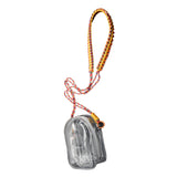 Maxbell Doll Display Bag Dustproof Accessory Clear Zipper Closure Doll Carrying Case Lanyard 125cm Orange Yellow Rope