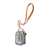 Maxbell Doll Display Bag Dustproof Accessory Clear Zipper Closure Doll Carrying Case Lanyard 125cm Orange Yellow Rope