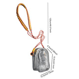 Maxbell Doll Display Bag Dustproof Accessory Clear Zipper Closure Doll Carrying Case Lanyard 125cm Orange Yellow Rope