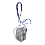 Maxbell Doll Display Bag Dustproof Accessory Clear Zipper Closure Doll Carrying Case Lanyard 135cm Blue Purple Rope