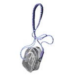 Maxbell Doll Display Bag Dustproof Accessory Clear Zipper Closure Doll Carrying Case Lanyard 135cm Blue Purple Rope