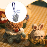 Maxbell Doll Display Bag Dustproof Accessory Clear Zipper Closure Doll Carrying Case Lanyard 135cm Blue Purple Rope
