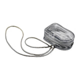 Maxbell Doll Display Bag Dustproof Accessory Clear Zipper Closure Doll Carrying Case Lanyard 62cm Silver Rope