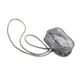 Maxbell Doll Display Bag Dustproof Accessory Clear Zipper Closure Doll Carrying Case Lanyard 62cm Silver Rope