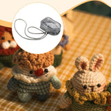Maxbell Doll Display Bag Dustproof Accessory Clear Zipper Closure Doll Carrying Case Lanyard 62cm Silver Rope
