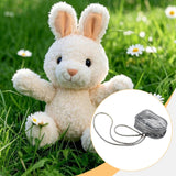 Maxbell Doll Display Bag Dustproof Accessory Clear Zipper Closure Doll Carrying Case Lanyard 62cm Silver Rope