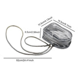 Maxbell Doll Display Bag Dustproof Accessory Clear Zipper Closure Doll Carrying Case Lanyard 62cm Silver Rope