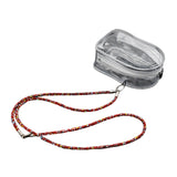 Maxbell Doll Display Bag Dustproof Accessory Clear Zipper Closure Doll Carrying Case Lanyard 62cm Red Rope
