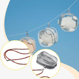 Maxbell Doll Display Bag Dustproof Accessory Clear Zipper Closure Doll Carrying Case Lanyard 62cm Red Rope
