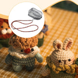Maxbell Doll Display Bag Dustproof Accessory Clear Zipper Closure Doll Carrying Case Lanyard 62cm Red Rope