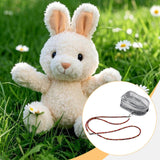 Maxbell Doll Display Bag Dustproof Accessory Clear Zipper Closure Doll Carrying Case Lanyard 62cm Red Rope
