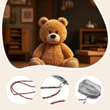 Maxbell Doll Display Bag Dustproof Accessory Clear Zipper Closure Doll Carrying Case Lanyard 62cm Red Rope