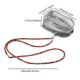 Maxbell Doll Display Bag Dustproof Accessory Clear Zipper Closure Doll Carrying Case Lanyard 62cm Red Rope
