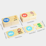 Maxbell Wooden Alphabet Puzzles Preschool Matching Game for Kids Boys Girls Children