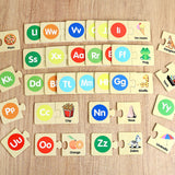 Maxbell Wooden Alphabet Puzzles Preschool Matching Game for Kids Boys Girls Children