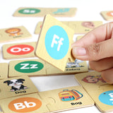 Maxbell Wooden Alphabet Puzzles Preschool Matching Game for Kids Boys Girls Children