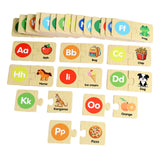 Maxbell Wooden Alphabet Puzzles Preschool Matching Game for Kids Boys Girls Children