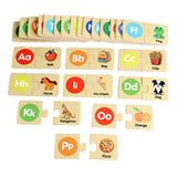 Maxbell Wooden Alphabet Puzzles Preschool Matching Game for Kids Boys Girls Children