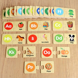 Maxbell Wooden Alphabet Puzzles Preschool Matching Game for Kids Boys Girls Children