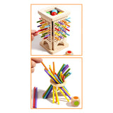 Maxbell Wood Sticks Balance Toy Tabletop Math Learning Toy Educational Birthday Gift