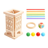 Maxbell Wood Sticks Balance Toy Tabletop Math Learning Toy Educational Birthday Gift