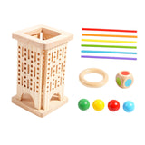 Maxbell Wood Sticks Balance Toy Tabletop Math Learning Toy Educational Birthday Gift