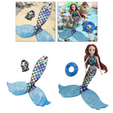 Maxbell Mermaid Doll Accessories Soft for Children's Day Celebrations Birthday Party Type A