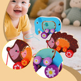 Maxbell Pull Along Toy Sensory Interactive for Birthday Pretend Play Early Education Hedgehog