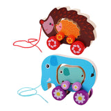 Maxbell Pull Along Toy Sensory Interactive for Birthday Pretend Play Early Education Hedgehog