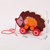 Maxbell Pull Along Toy Sensory Interactive for Birthday Pretend Play Early Education Hedgehog