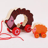 Maxbell Pull Along Toy Sensory Interactive for Birthday Pretend Play Early Education Hedgehog