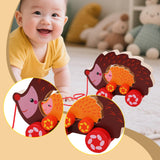 Maxbell Pull Along Toy Sensory Interactive for Birthday Pretend Play Early Education Hedgehog