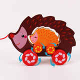 Maxbell Pull Along Toy Sensory Interactive for Birthday Pretend Play Early Education Hedgehog