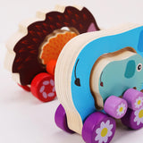 Maxbell Pull Along Toy Sensory Interactive for Birthday Pretend Play Early Education Elephant