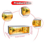 Maxbell 1/64 Scale Model Car Display Case Street Diorama Scenario Showcase Organizer