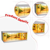 Maxbell 1/64 Scale Model Car Display Case Street Diorama Scenario Showcase Organizer