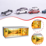 Maxbell 1/64 Scale Model Car Display Case Street Diorama Scenario Showcase Organizer