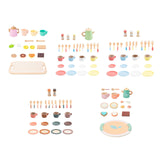 Maxbell Kids Tea Party Set Interactive Game Teacups Pretend Play Kitchen Accessories Style A