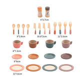 Maxbell Kids Tea Party Set Interactive Game Teacups Pretend Play Kitchen Accessories Style D