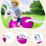 Maxbell Kid Bouncy Unicorn Toy Portable Ride on Boys Girls for Lawn Activity Outdoor