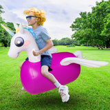 Maxbell Kid Bouncy Unicorn Toy Portable Ride on Boys Girls for Lawn Activity Outdoor