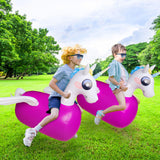 Maxbell Kid Bouncy Unicorn Toy Portable Ride on Boys Girls for Lawn Activity Outdoor