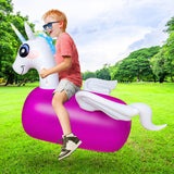 Maxbell Kid Bouncy Unicorn Toy Portable Ride on Boys Girls for Lawn Activity Outdoor
