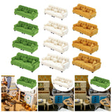 Maxbell Miniature Dollhouse Sofa Room Scene Decoration Realistic Miniature Toy Model 1 30 Green