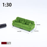 Maxbell Miniature Dollhouse Sofa Room Scene Decoration Realistic Miniature Toy Model 1 30 Green