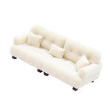 Maxbell Miniature Dollhouse Sofa Room Scene Decoration Realistic Miniature Toy Model 1 30 Beige